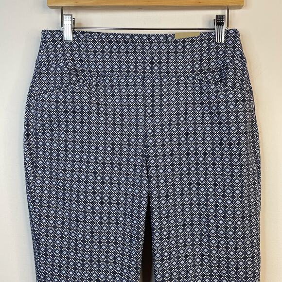Chicos Josie Slim Ankle Perfect stretch Blue Diamond Classic Crop Pants 00 2 new - Picture 3 of 14